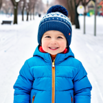 Toddler in a Vivid Color Short Padded Jacket**

"A happy toddler wearing a bright, vivid-colored short padded jacket, fully clothed in appropriate winter attire, including a warm hat and mittens. The background is a snow-covered park with other children playing in the distance. Safe for work, appropriate content, professional photography, perfect anatomy, natural pose, well-formed hands, proper finger count, modest clothing, family-friendly."

**